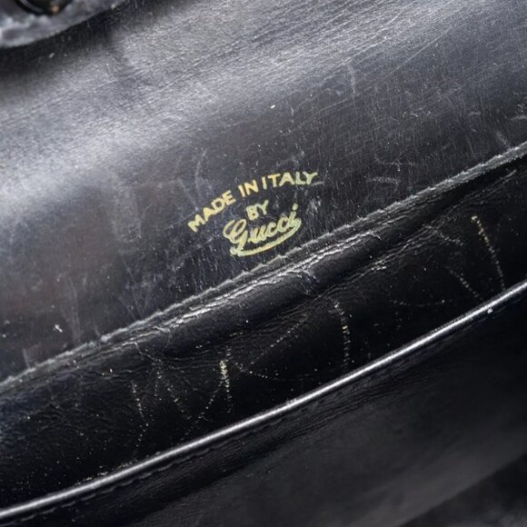 GUCCI Old Gucci Shoulder Bag Sherry line 2-way clutch black Calfskin Women - Picture 12 of 12